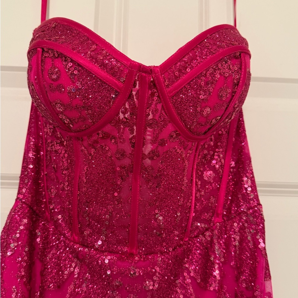 Clarisse Vibrant Pink Dress - Picture 5 of 14
